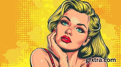 Retro &amp; Vintage, Blonde Beauties 32xAI, 2xSVG