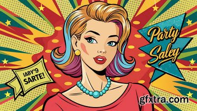 Retro &amp; Vintage, Blonde Beauties 32xAI, 2xSVG