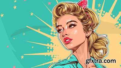 Retro &amp; Vintage, Blonde Beauties 32xAI, 2xSVG