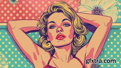 Retro &amp; Vintage, Blonde Beauties 32xAI, 2xSVG