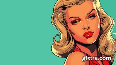 Retro &amp; Vintage, Blonde Beauties 32xAI, 2xSVG