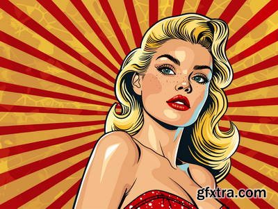 Retro &amp; Vintage, Blonde Beauties 32xAI, 2xSVG