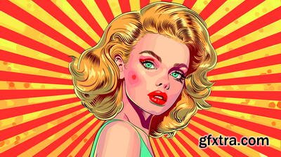 Retro &amp; Vintage, Blonde Beauties 32xAI, 2xSVG