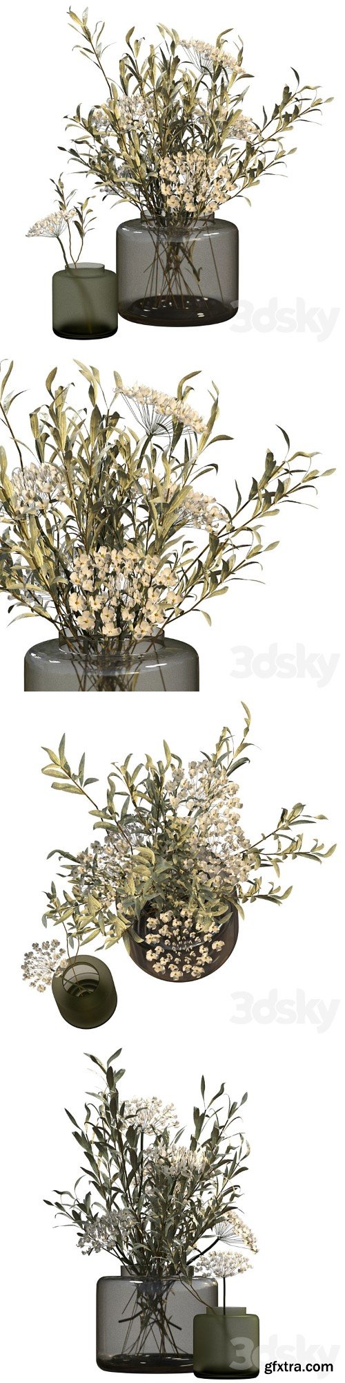 3dsky Pro - Bouquets in vases Ikea Konstfull