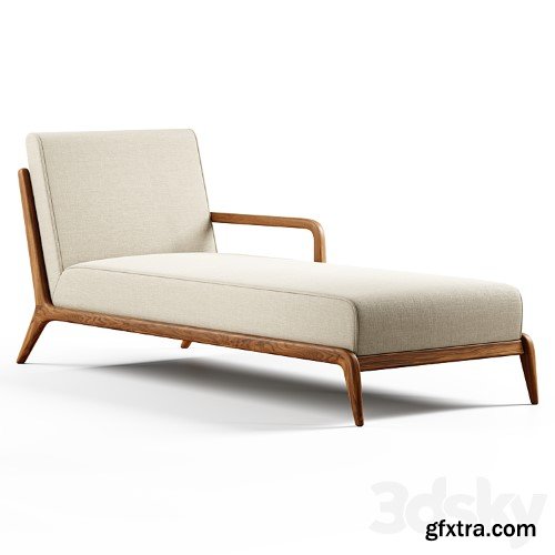 3dsky Pro - Zara Home - The chaise longue oak and linen