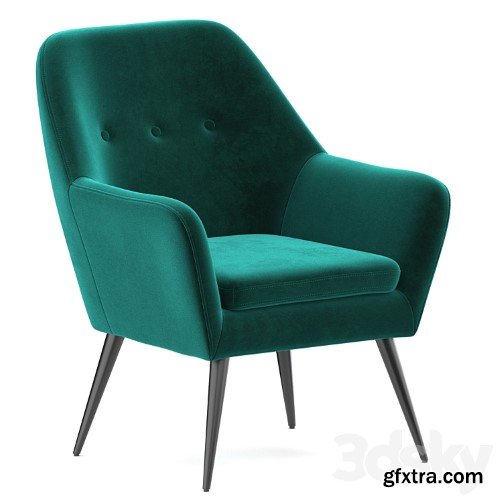 3dsky Pro - Memphis velvet armchair