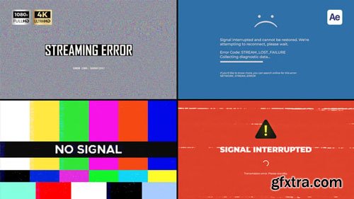 Videohive - Signal Lost Overlays - 56336142