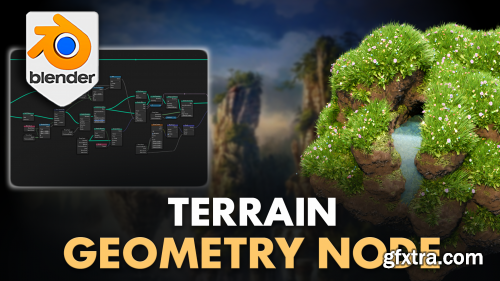 Blender Market - Blender Geometry Node Terrain Generator
