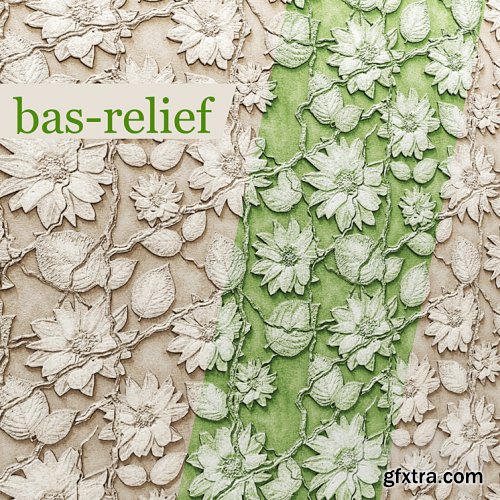 3dsky Pro - bas-relief, Bas-relief, stucco, plaster, flowers, pattern, stucco decor, wall, linkrusta