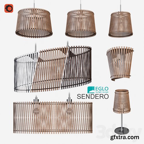 3dsky Pro - Lamps Eglo collection Sendero