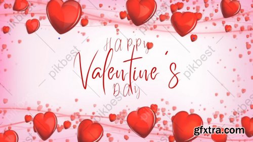 Red Animated Modern Happy Valentine’s Footage