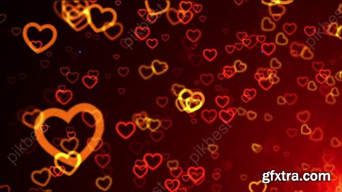 Beautiful Love Hearts Valentine Background Video