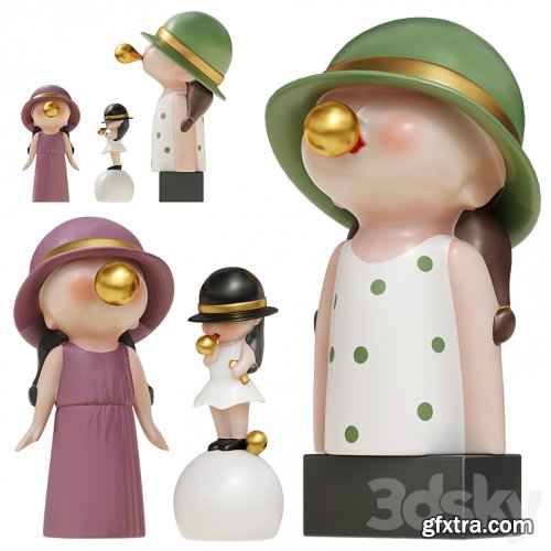 3dsky Pro - Bubble Blowing Figurine Statue Ⅰ