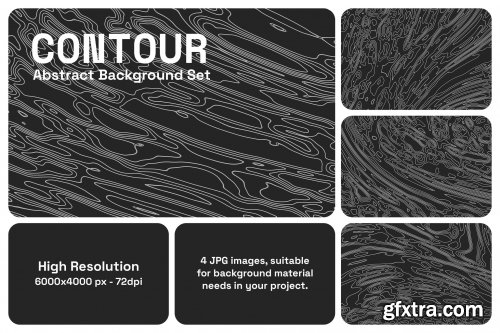 Contour Abstract Background Set