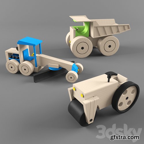3dsky Pro - wooden toys-road builder