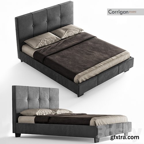 3dsky Pro - Upholstered Platform Bed Corrigan Studio