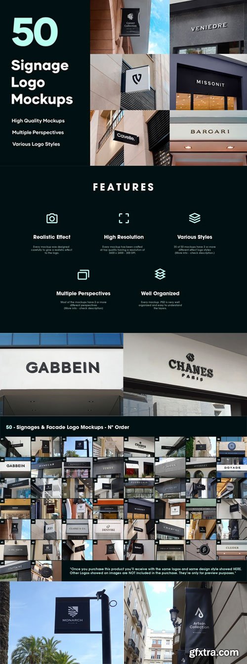 Asylab - 50 Signs & Facade Logo Mockups - V1 Asylab - 50 Signs & Facade Logo Mockups - V1