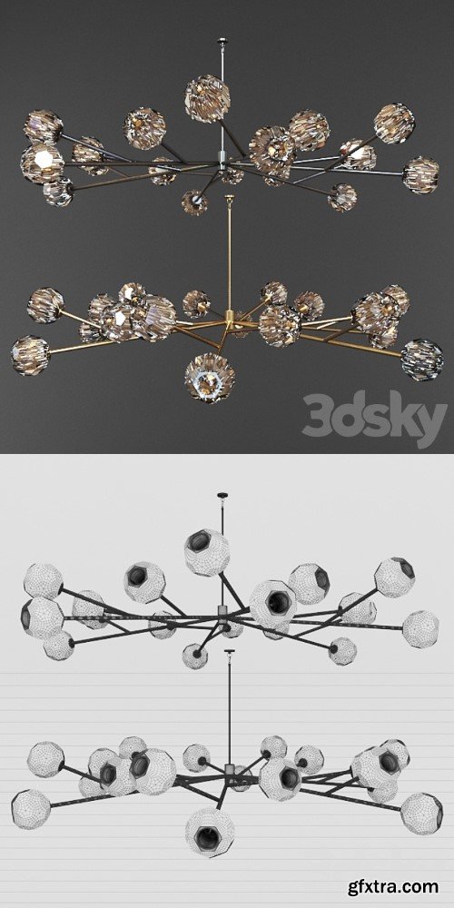 3dsky Pro - BOULE DE CRISTAL ROUND CHANDELIER