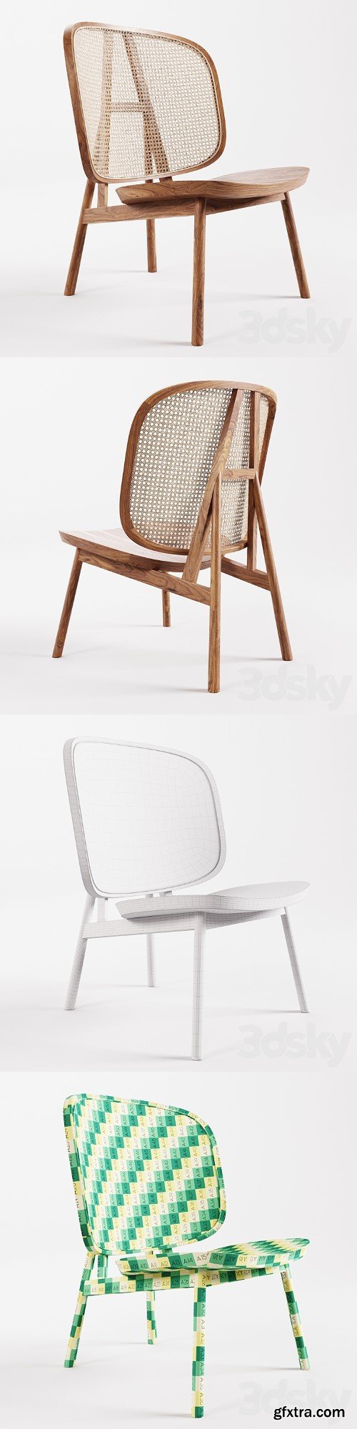 3dsky Pro - Cane Collection Rattan Lounge Chair