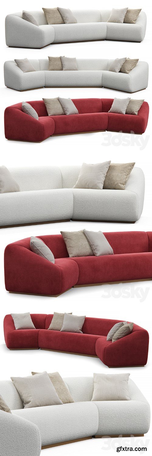 3dsky Pro - Stahl band pouf sectional sofa