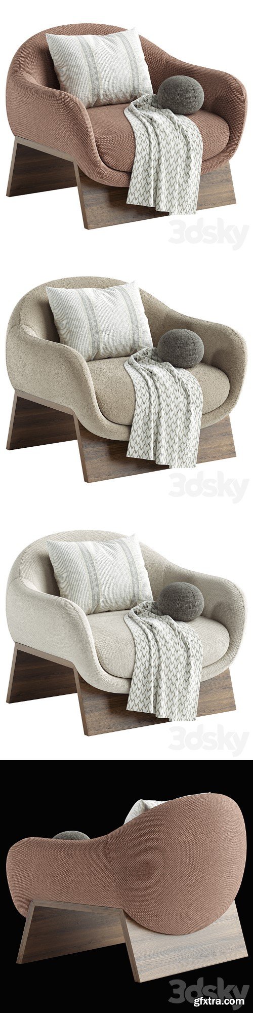 3dsky Pro - BOOLEAN ARMCHAIR By Bonaldo