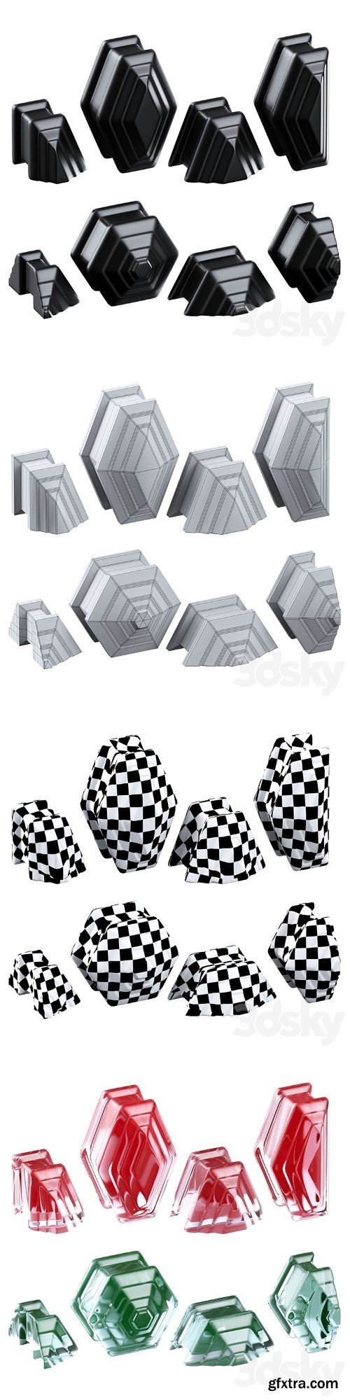 3dsky Pro - Glass blocks. Set 5.