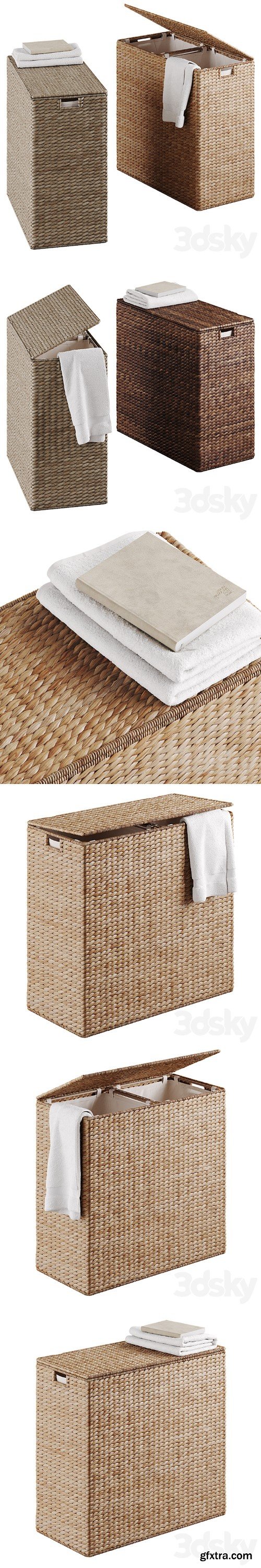 3dsky Pro - Wicker laundry baskets 3