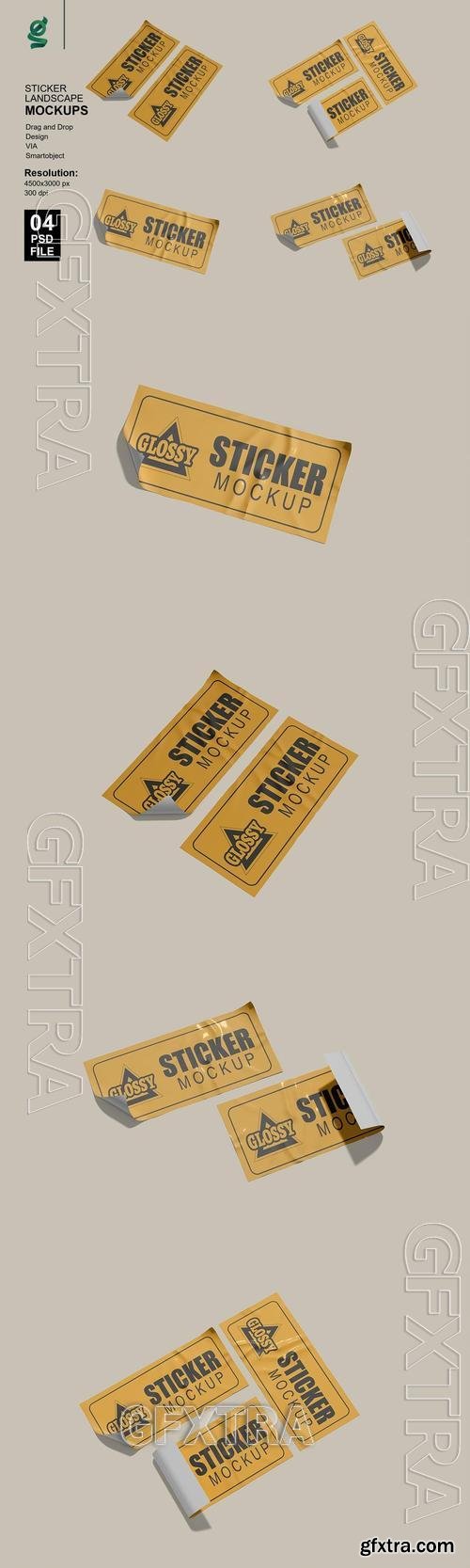 Landscape Sticker Mockup MACQSGF