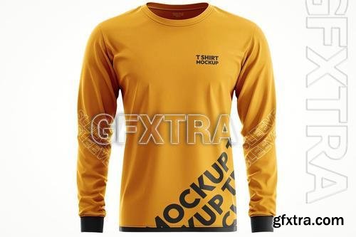 Mens Long Sleeve T-shirt Mockup MPEW2PY