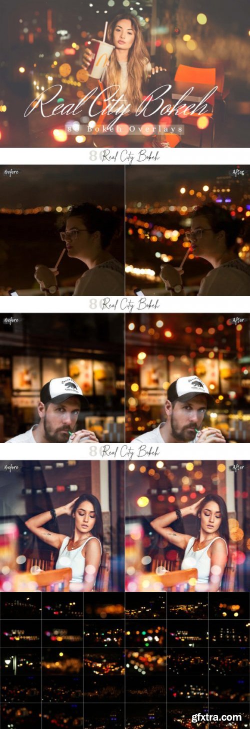 80 Real City Bokeh Lights