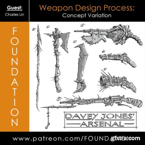 Foundation Patreon - Weapon Design Process: Concept Variation with Charles Lin
