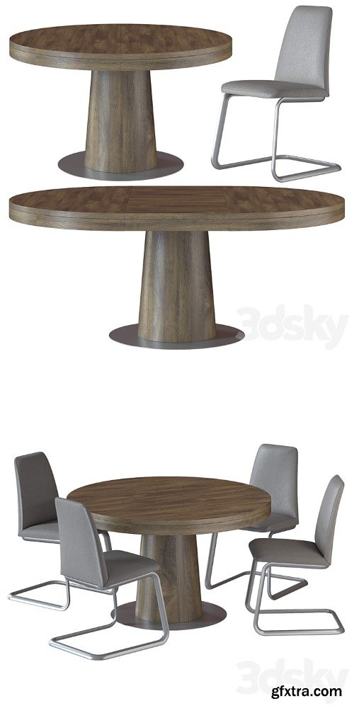 3dsky Pro - GRANADA Table and BoConcept LAUSANNA Chair