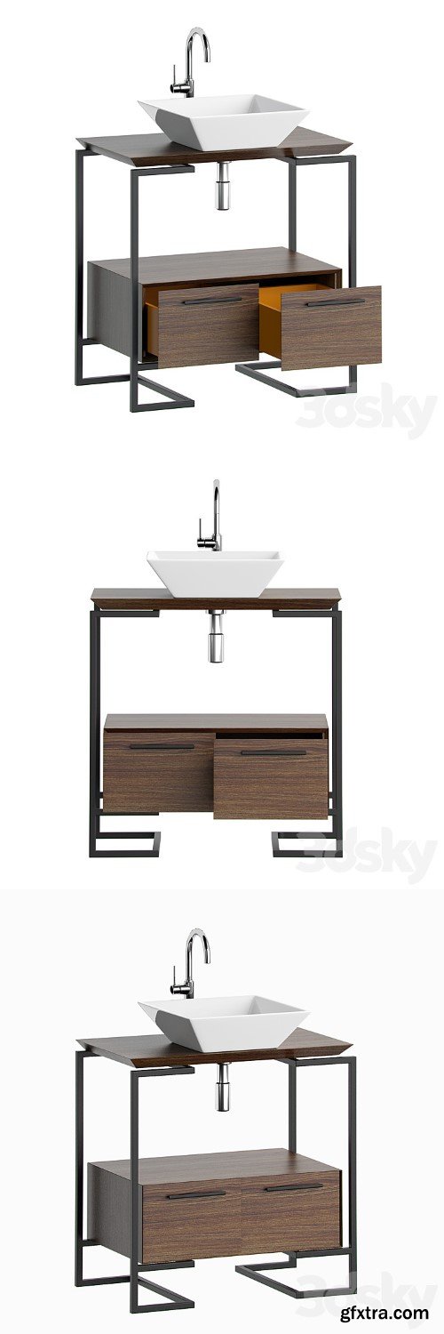 3dsky Pro - Cabinet with a sink in the bath MOBO ARIYA
