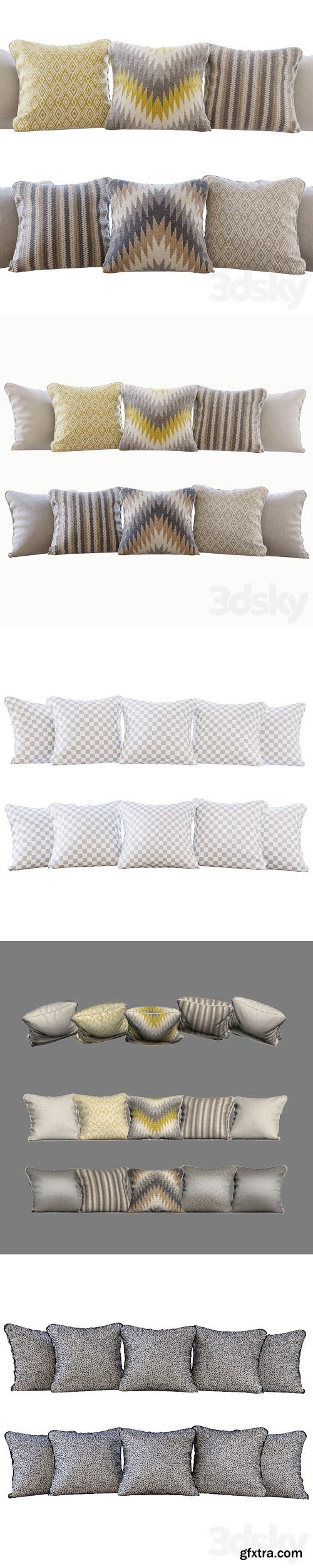 3dsky Pro - A set of pillows Romo 03