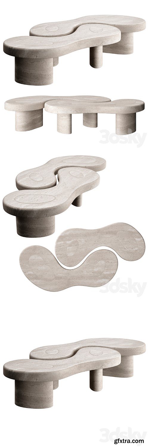 3dsky Pro - U&ME TABLE TRAVERTINE