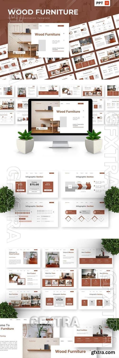 Wood Furniture - Interior Powerpoint Templates 62LUDKN