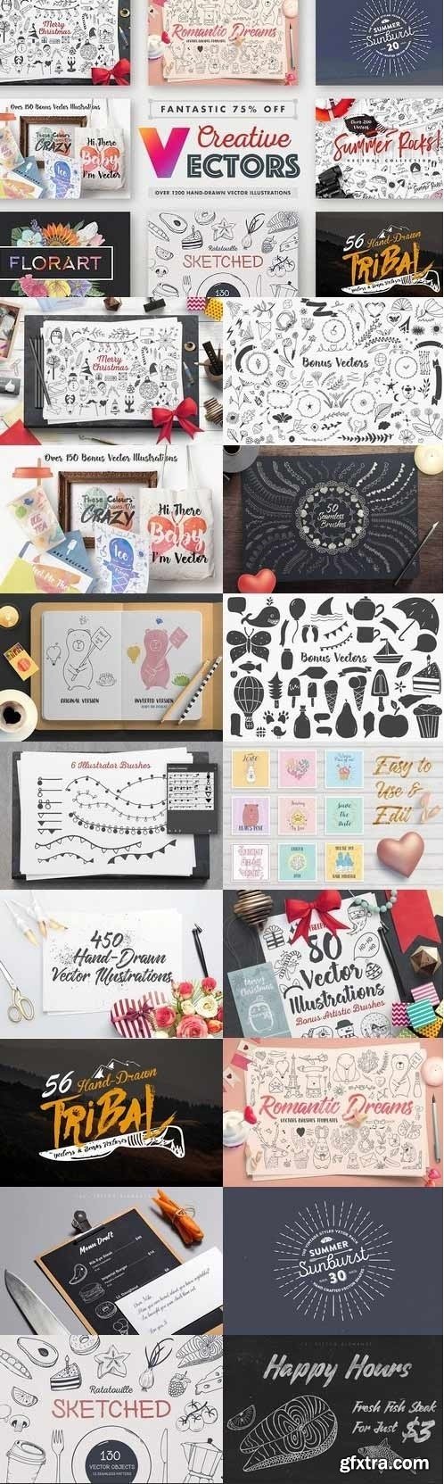CM - Creative Vectors Bundle 1061667