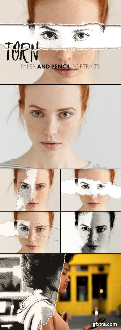 Torn Paper Photo Effect - 377177083