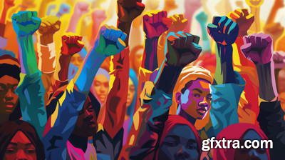 She Makes Revolution 43xJPG, 8xAI Illustrated