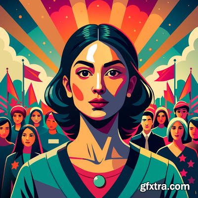 She Makes Revolution 43xJPG, 8xAI Illustrated