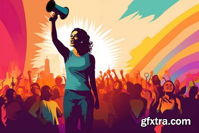 She Makes Revolution 43xJPG, 8xAI Illustrated