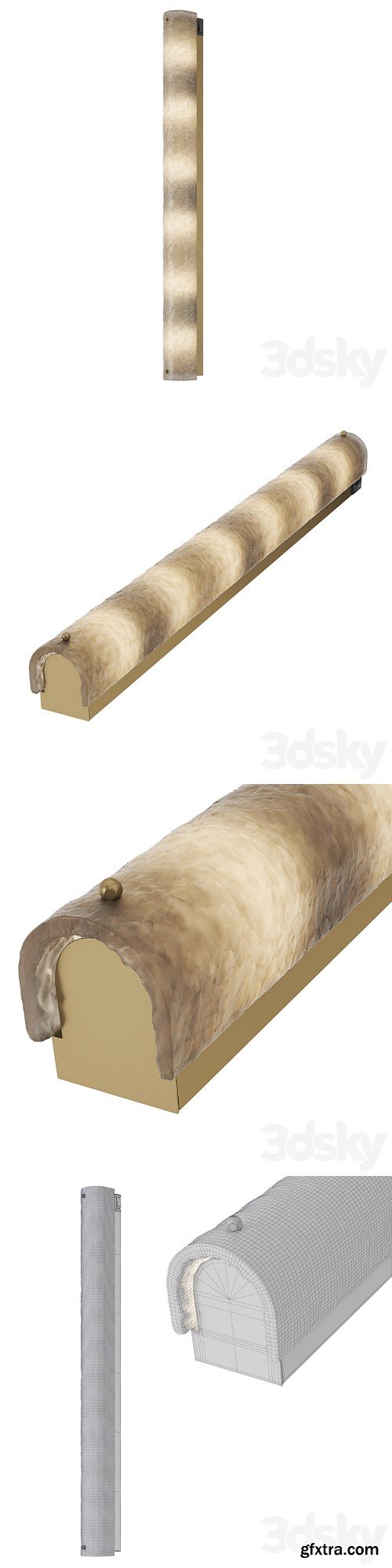 3dsky Pro - 1stdibs Large Blown Murano Glass and Brass Wall Light