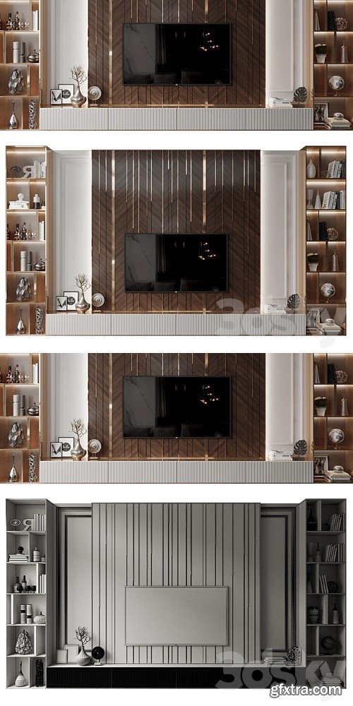 3dsky Pro - Plywood Tv Shelf KTV078