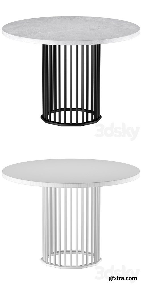 3dsky Pro - Kitchen table Winter-1 Marble White