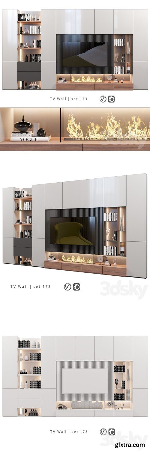 3dsky Pro - TV Wall | set 173