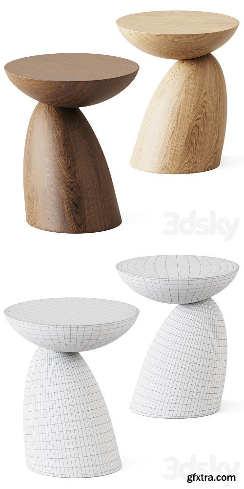 3dsky Pro - Wooden Parabel table by Eero Aarnio Originals