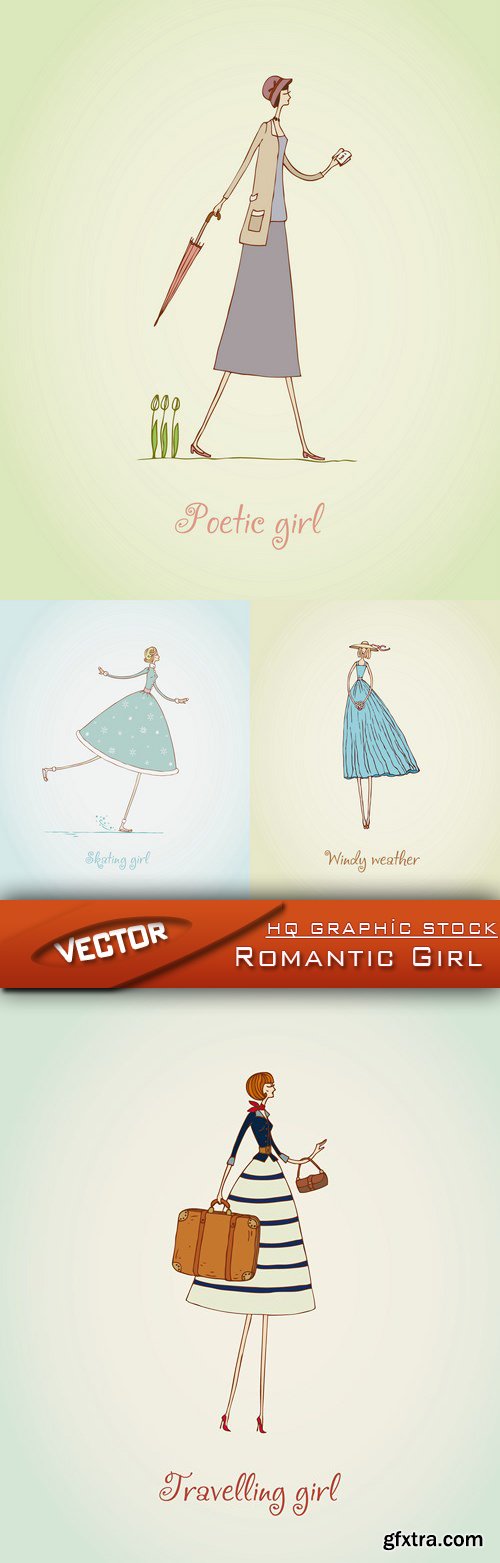 Stock Vector - Romantic Girl