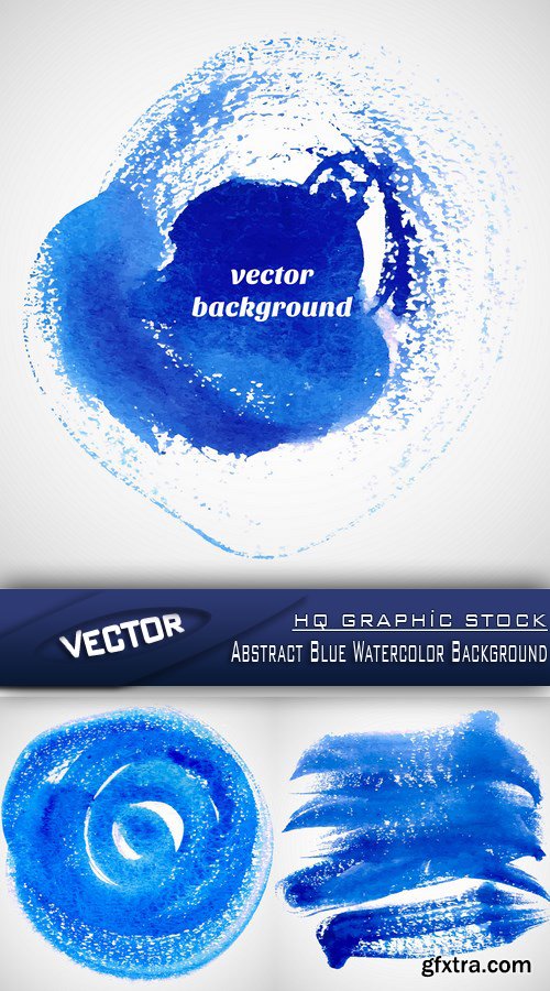 Stock Vector - Abstract Blue Watercolor Background