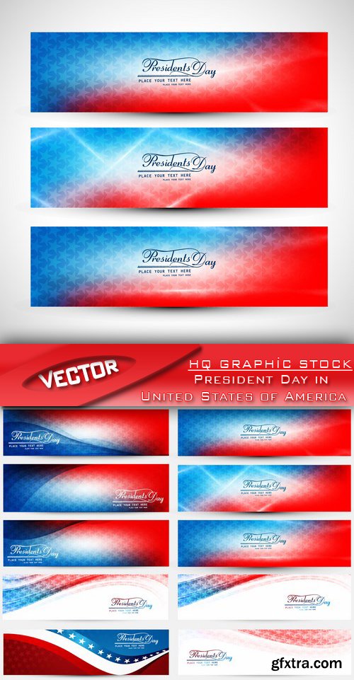 Stock Vector - President Day in United States of America