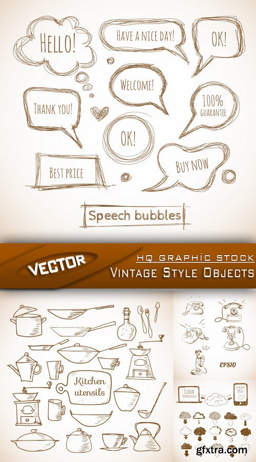 Stock Vector - Vintage Style Objects 2